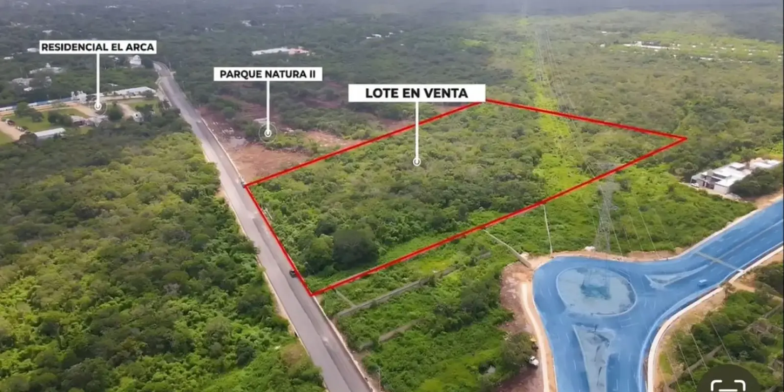 Terreno delimitado con mojoneras en la zona norte de Mérida