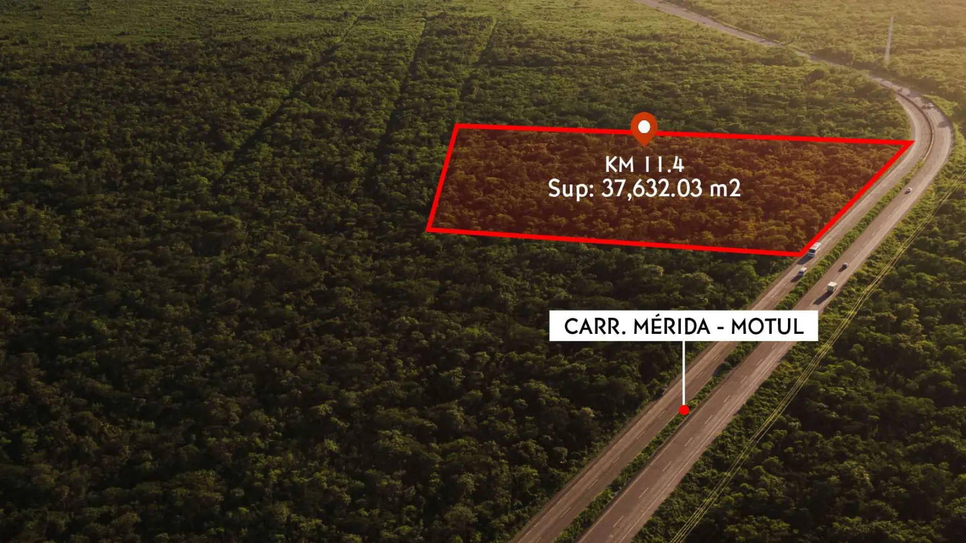 Terreno KM 11.4 Conkal — Carretera Mérida-Motul