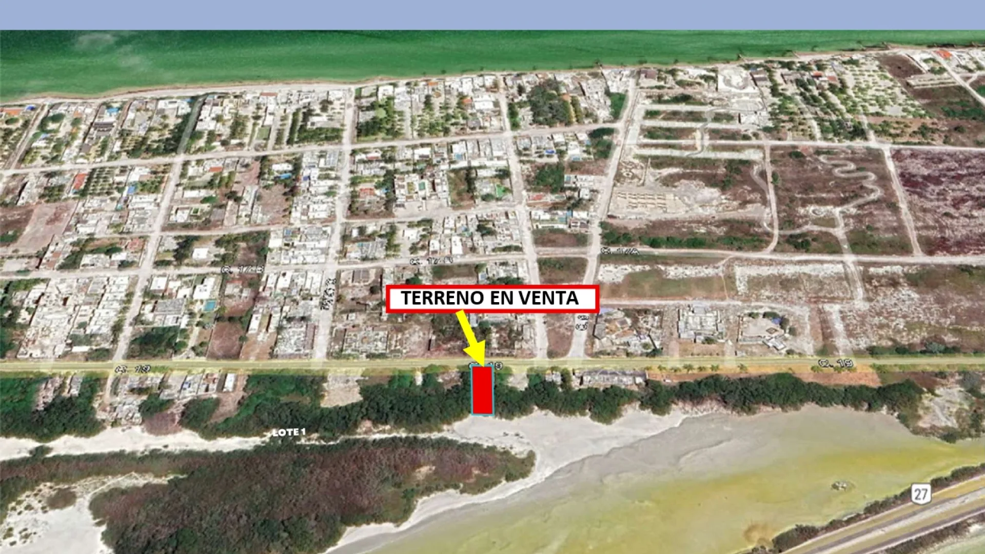 Lote en Zona de Antros — Chicxulub Puerto